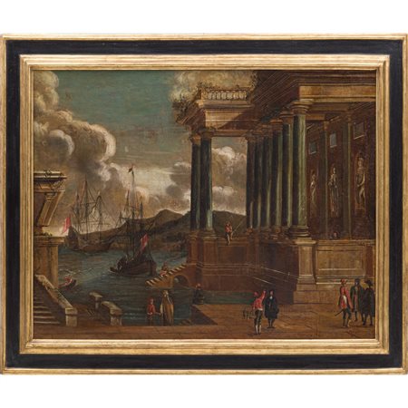 MARCO RICCI (Cerchia di), Olio su tela