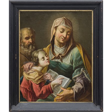 VITO D'ANNA (Attr.le), L'educazione di Maria, Olio su tela