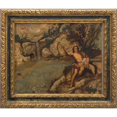 SCUOLA VERONESE DEL XVIII/XIX SECOLO, Olio su marmo