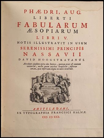 FEDRO Fabularum aesopiarum libri V. Notis illustrravit in usum serenissimi...