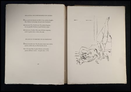 I CARMI DI CATULLO - FILIPPO DE PISIS Milano, Ulrico Hoepli 1945 In-folio...