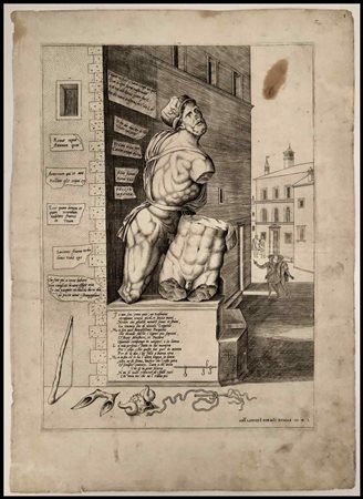 Antonio Lafreri (1512-1577) stampatore Io non son (come paio) un Babbuino…,...