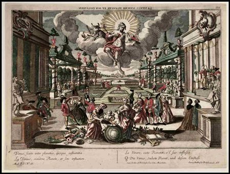 Georg Balthasar Probst (1732-1801) Lotto di 7 tavole raffiguranti Pianeti, la...