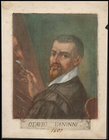 Carlo Lasinio (1759-1838) Ritratto di Ottavio Vaninni Mezzotinta a colori,...