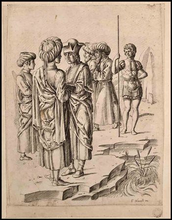 Francesco Novelli (1764-1836) Un gruppo di gentiluomini, da Manetgna...