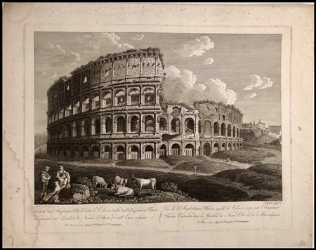 Francesco Morelli (1768ca.-1830 fl.) Veduta dell'Anfiteatro Flavio detto il...