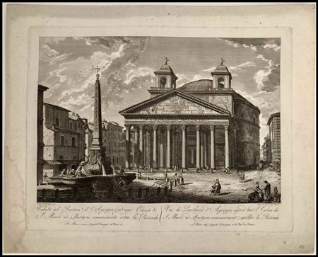 Francesco Barbazza (1771-1789 fl.) Veduta del Panteon di Agrippa in oggi...