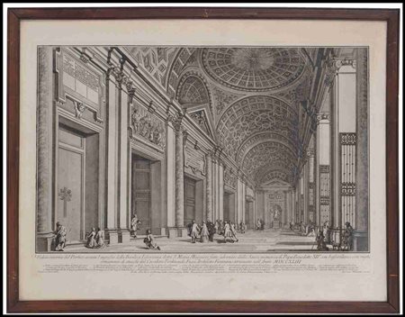 Dominique Montagù da Franceso Panini (1738-1800) Veduta Interna del Portico...