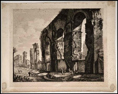 Luigi Rossini (1790-1857) Veduta dei Grandi Avanzi degli Aquedotti di Nerone...