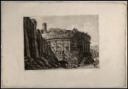 Luigi Rossini (1790-1857) Veduta dell'Avanzo dell'Anfiteatro Castrense...