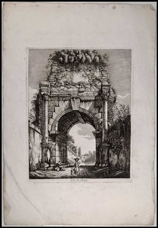 Luigi Rossini (1790-1857) Arco di Druso Acquaforte, 750 x 520 mm (foglio)...