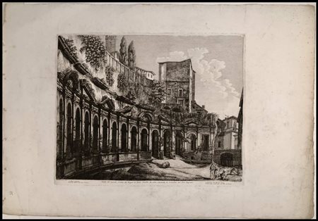 Luigi Rossini (1790-1857) Veduta del secondo ordine dei Bagni di Paolo Emilio...