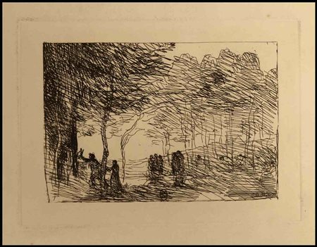 Jean-Baptiste Camille Corot (1796-1875) Orphée entrainant Eurydike, 1860...