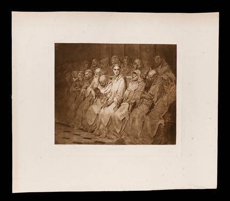 Gustave Doré (1832-1883) Le Neophyte acquaforte in seppia, en chine-collé -...