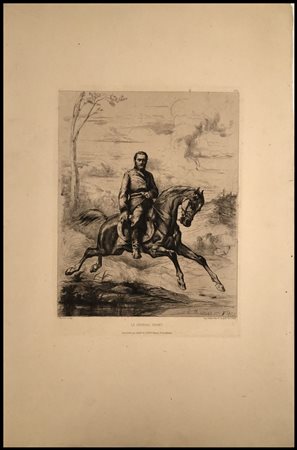 Louis Mercier (1845 fl.) Le General Grant Acquaforte, 567 x 370 mm (foglio)...