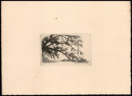 Francesco Vitalini (1865-1904) Castelfusano Acquaforte, 10,9 x 6,9 cm...