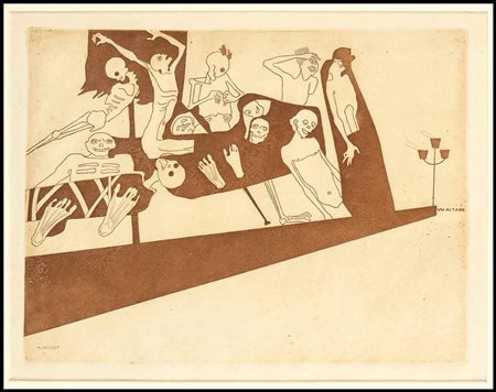 Adolfo Wildt (1868-1931) Un altare Acquaforte e acquatinta, 20 x 20,5 cm...