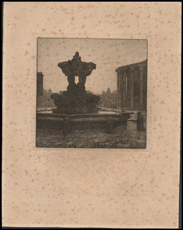 Laurenzio Laurenzi (1878-1946) Fontana dei Tritoni a Roma Acquaforte, 195 x...