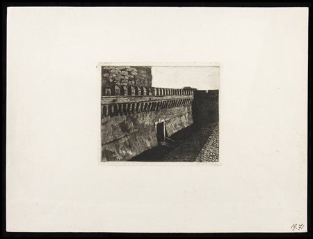 Umberto Prencipe (1879-1962) Il bastione (Castel S. Angelo, Roma), 1910...