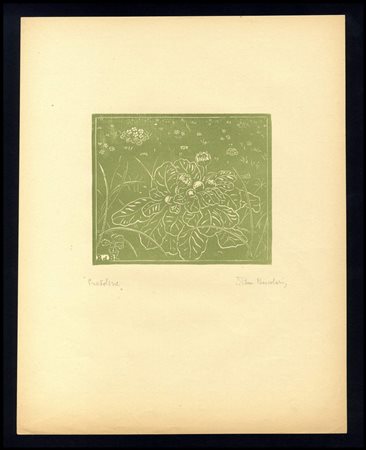 Benito Boccolari (1888-1964) Pratoline xilografia, cm 24X30.5 Boccolari aderì...