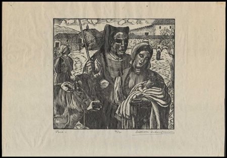 Battista Ardau Cannas (1893-1984) Pace Xilografia, 309 x 425 mm (foglio)...