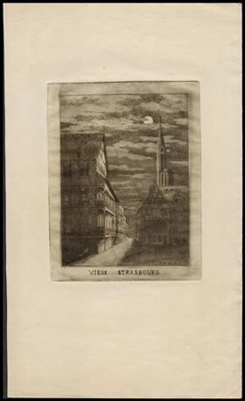 Vieux Starsbourg Acquaforte, 175 x 133 mm (lastra); 348 x 205 mm (foglio)...