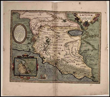 Abraham Ortelius (1527 - 1598) Latium. Ex Conatibus Geographicis Abrah....