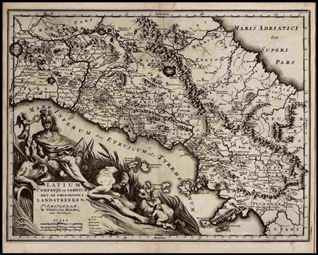 François Halma (1653-1722) Latium Campanje en Samnium et de Omleggende...