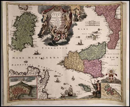 Johannes Baptista Homann (1664-1724) Regnorum Siciliae et Sardiniae nec non...