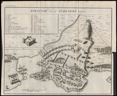Joseph Bye (fl. 1802-1806) A Plan of the City of Syracuse. Besieged by the...