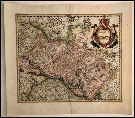 Gérard Mercator (1512-1594) Alsatia inferior Acquaforte e bulino, 36,2 x 43,5...