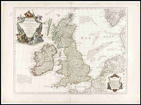 Guillaume de l'Isle (1675-1726) Les Isles Britanniques ou sont le Rme....