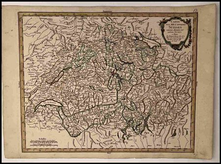 Pierre Bourgoin (XVIII secolo) Carte des XIII. Cantons Suisses, leurs Allies...