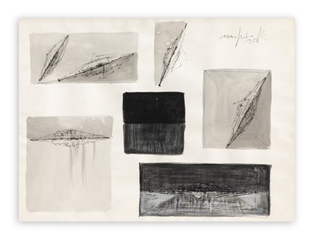 CESARE PEVERELLI (1922-2000) - Senza Titolo, 1958