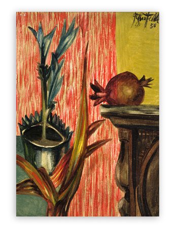 ERCOLE PIGNATELLI (1935) - Piante e melograno, 1956