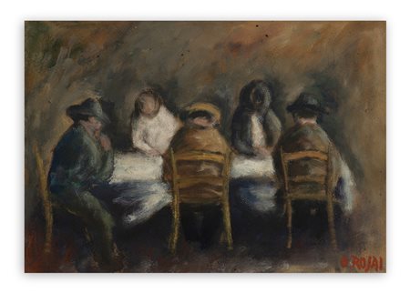 OTTONE ROSAI (1895-1957) - Tavolata, 1948 circa
