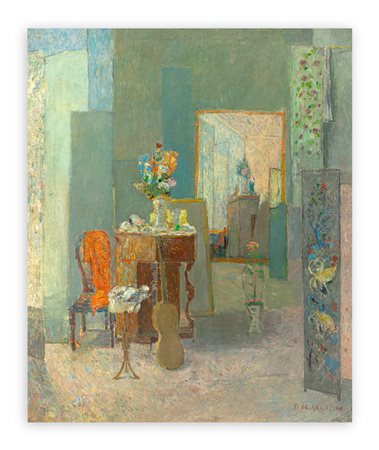 FRANCESCO DE ROCCHI (1902-1978) - Interno del mio studio, 1964