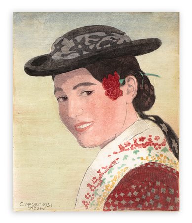 CARL MOSER (1873-1939) - Contadina tirolese, 1931