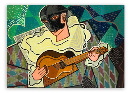 PIPPO ORIANI (1909-1972) - Arlecchino chitarrista, anni '60