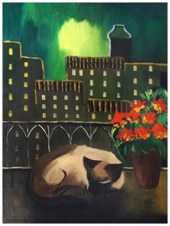 ELIANO FANTUZZI Modena 1909 – Verona 1987 Senza titolo Olio su tela 80 x 60....