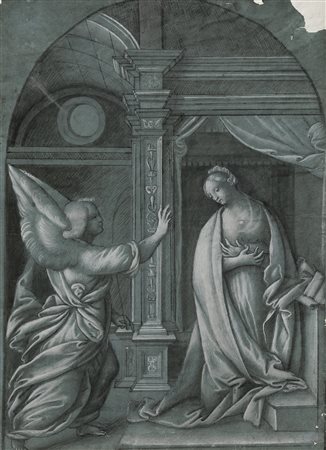Bernardino Lanino 1512 Mortara-1583 Vercelli, attribuito a, Annunciazione