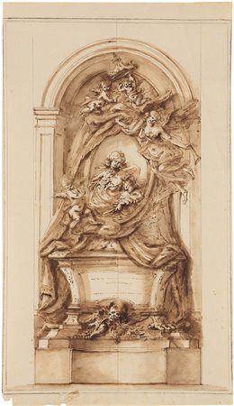 Fedele Fischetti 1732 Napoli-1792 Napoli, attribuito a, Studio per monumento funerario