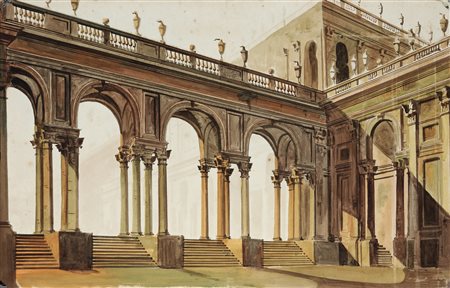 Scuola del XVIII secolo, Vedute con architetture