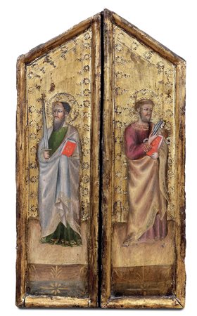 Nei modi della pittura senese del XV secolo, San Paolo e San Pietro