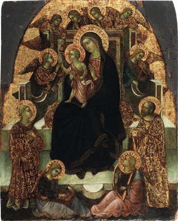 Scuola veneta del XV secolo, Madonna in trono con Bambino e santi