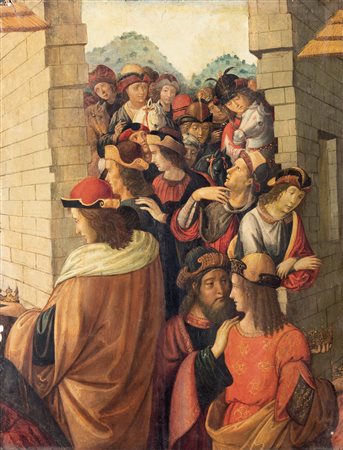 Maestro di Marradi (documentato in Italia tra il 1498 e il 1513), L'arrivo dei Magi a Betlemme