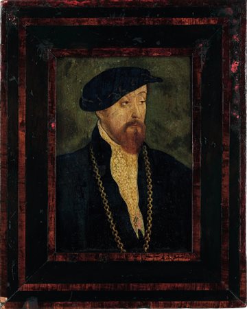 Scuola del Nord Europa del XVI secolo, Ritratto di gentiluomo con cappello