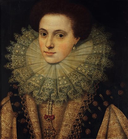 Scuola inglese della fine del XVI secolo, Ritratto di gentildonna con gorgiera