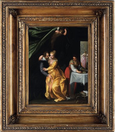 Denijs Calvaert 1540 Anversa-1619 Bologna, Scena galante