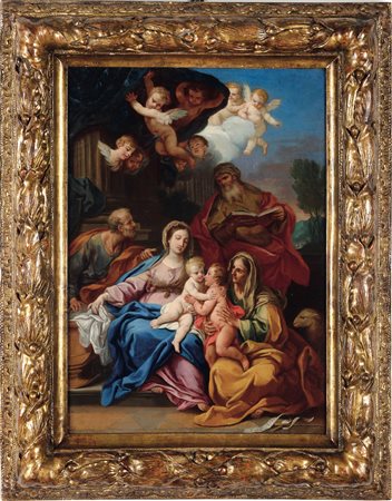 Sebastiano Conca 1676/1680 Gaeta-1764 Napoli, Sacra Famiglia con S. Giovannino, S. Zaccaria e Sant'Elisabetta